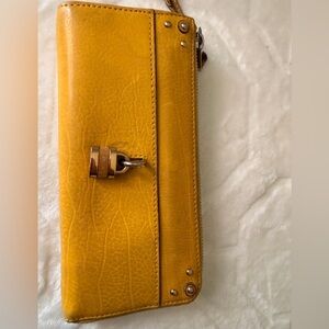 Chloe Mustard Yellow Paddington Leather Wallet